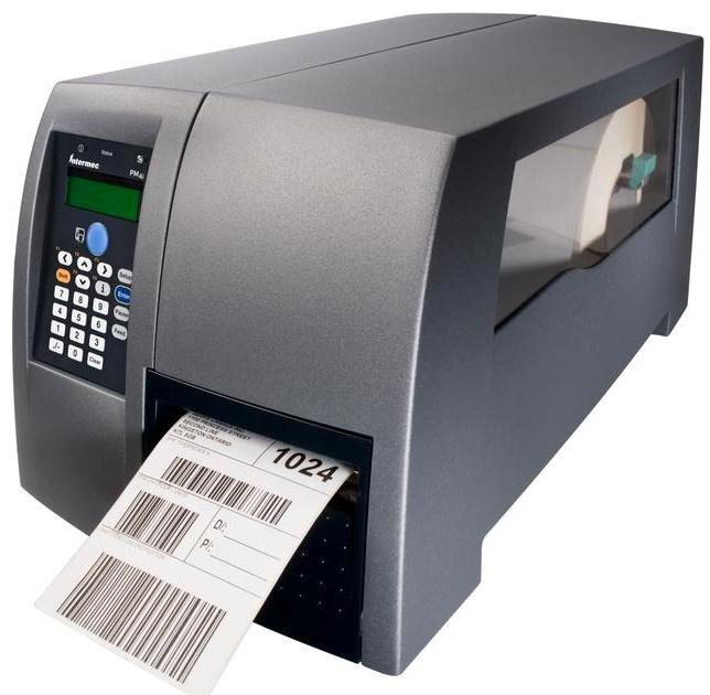 Промышленный принтер этикеток Intermec PM4i (вид справа)