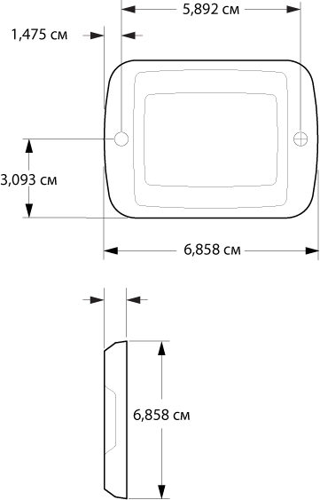 Схема габаритных размеров промышленного RFID-тега Intermec IT67